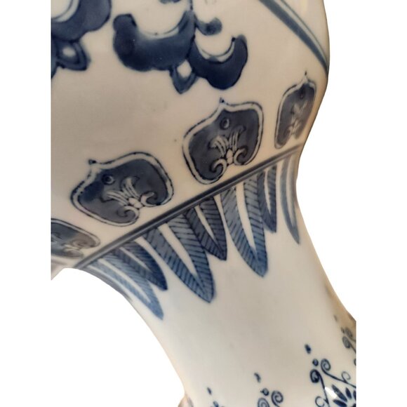 Asian Decor Chinoiserie Tall Floor Vase and Oriental Pheasant Motifs - Picture 11 of 11